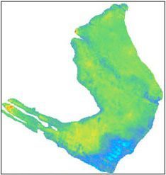 Normalized average impedance map of Marlim reservoir - Built with Isatis