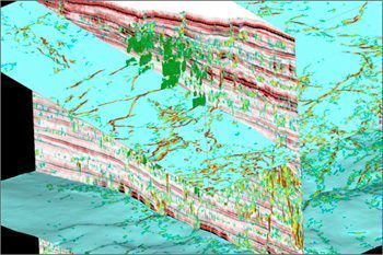 Fracture index volume after post-processing in Isatis