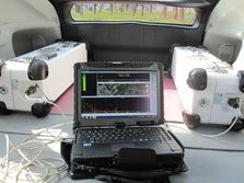 Embedded in a vehicule, IRSN Ulysse gamma spectrometry system maps radionuclides over large areas