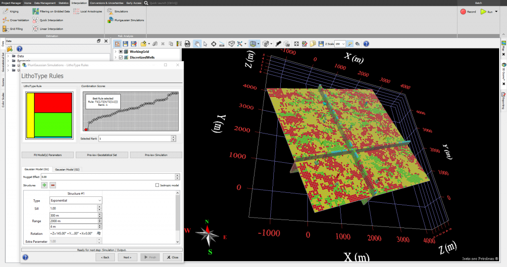 Isatis.neo interface for Plurigaussian Simulations