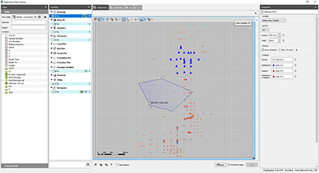 Isatis.neo 2022.04 new feature: polygon drawing for quick data selection