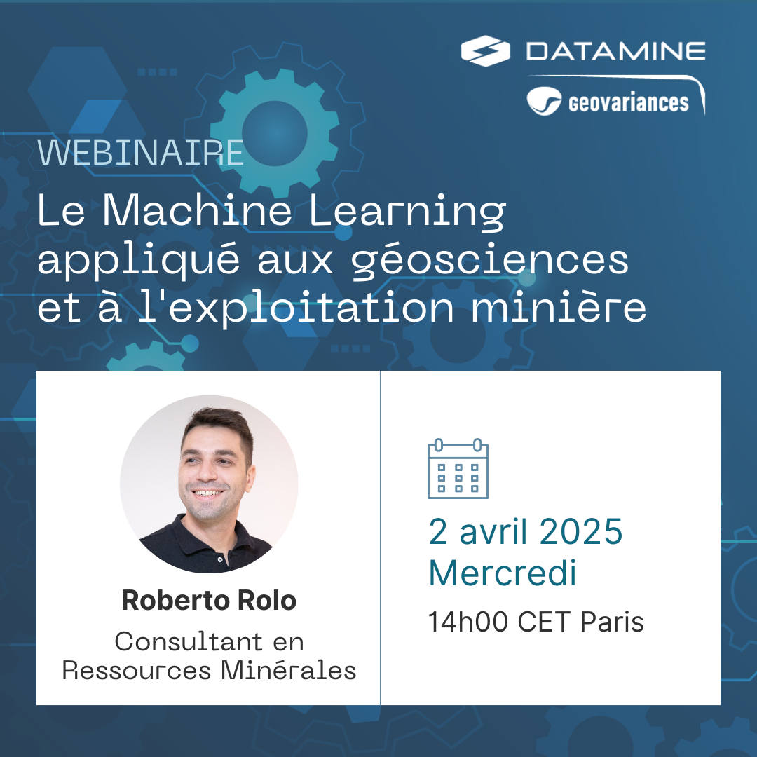 Webinaire : Machine Learning appliqué aux géosciences et à l'exploitation minière - Avril 2025