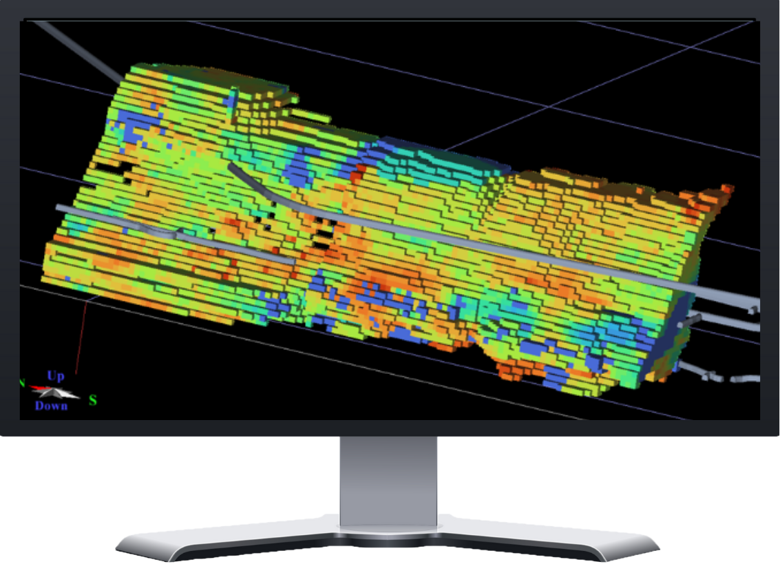 3D model of talc percentage
