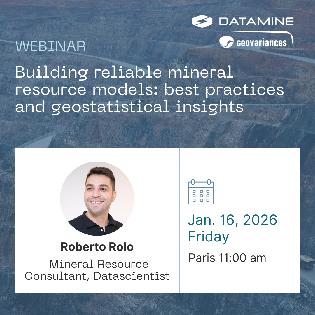 Geovariances webinar: Building reliable mineral resource models: best practices and geostatistical insights - January 16, 2026